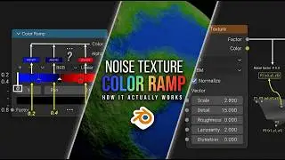 Blender Noise Texture & Color Ramp Mechanics Explained. How to create earth texture in blender.