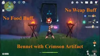 Genshin Impact Bennet With Crimson Witch of Flames