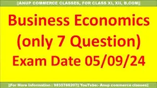 Important Question | Business Economics| BBMKU| FYUGP 2022-24| Major Paper 6|