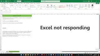 Excel not responding when saving the file 
