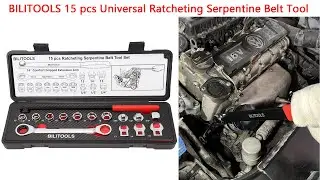 15-Piece Universal Ratcheting Serpentine Belt Tool Set