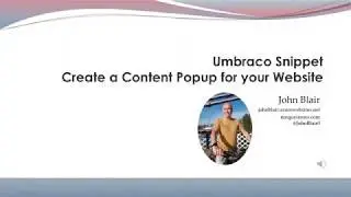 Create a Content Popup