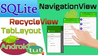 Aggregate android tutorial NavigationView TabLayout and Sqlite Database|android tut