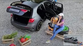 UNBOXING of Mercedes Benz A class w177 Designo Edition Norev 1:18 scale diecast model #