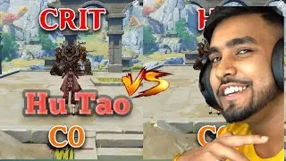 Genshin Impact react to Hu Tao HP Build vs CRIT Build!! which is the best? Gameplay COMPARISON!!!