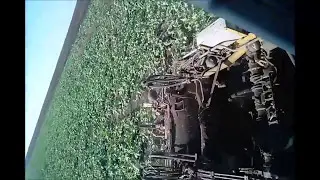 ГОЛОВОКРУЖИТЕЛЬНОЕ видео о том как работается на комбайне ROPA)))