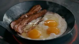 The morning coffee routine for weekdays. Cleaning and breakfast, Ghibli's Haul set menu.