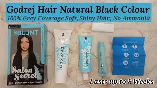 BBLUNT Salon Secret |Godrej Hair Natural Black Color |100% Grey Coverage|Soft Shiny Hair |No Ammonia