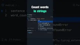 Count words in Strings  #softlinks #python #softwareengineering #html