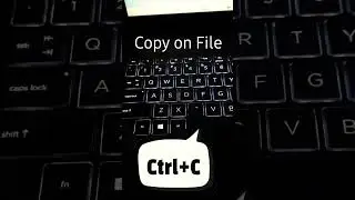 Copy and paste file on computer with Shortcut keys