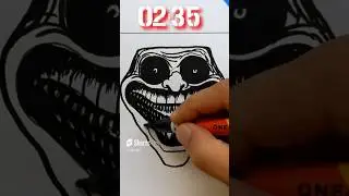 Drawing Troll Face in 20 min | dibujo a trollface en 20 minutos #memes #trollface #cunsart