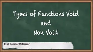 Types of Functions Void & Non Void | Functions in C | GATE | Programming & Data Structures | CSE