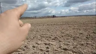 Поиск кладов и монет. Перепаханное поле с монетами. (продолжение).