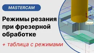 MasterCAM. Режимы резания для фрезерной обработки. Пример обработки + таблица режимов.