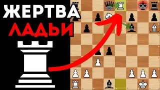 Много жертв фигур и мат на 18 ходу. Шахматная атака