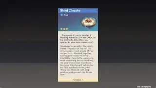 The Wanderer's Specialty: Shimi Chazuke [ Genshin Impact ]