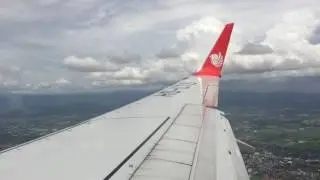 Lion Air Boeing 737-900ER Cloudy Approach Into Chiang Mai