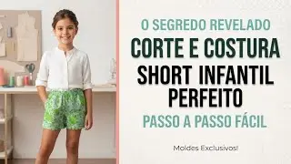 ✅️ DIY Short Infantil Fácil _Modelagem e Costura passo a passo para iniciantes