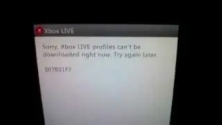 xbox live is down error code 807B01F7