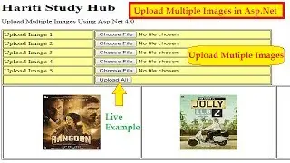 How to Upload Multiple Images Using FileUpload Control in Asp.Net C# | Hindi | Online Classes
