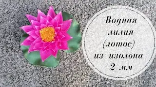 Водная лилия (лотос) из изолона 2 мм. Украшение для пруда или участка. DIY isolon home decor.