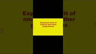 expected merit of MBBS/BDS and other fields