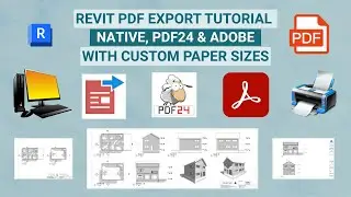 Revit PDF Export Tutorial - Native, PDF24 & Adobe with Custom Paper Sizes