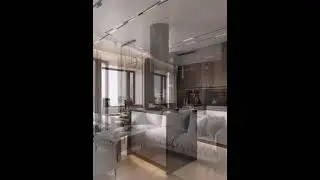 Эффектная тёмная кухня