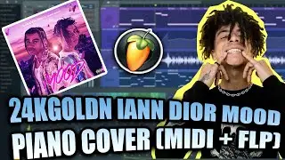 24kGoldn & Iann Dior - Mood (MIDI + FLP) (FL Studio Piano Tutorial / Cover)