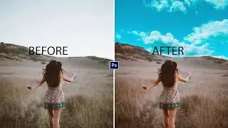 How to a Simple Way  Skye Overlay Replace Sky in Photoshop CC 2019 [Easy Way]