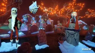The Nightmare Before Christmas Themed Haunted Mansion Ride | Disneyland 2024