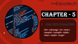 Html formatting tags| Html and Css web development series Chapter #5