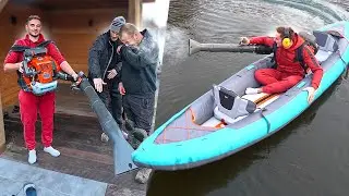BLADBLAZER GEBRUIKEN ALS MOTOR ACHTER EEN KANO!