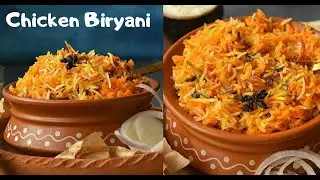 Chicken dum biryani in telugu || Hyderabadi chicken dum biryani || Chicken dum biryani at home