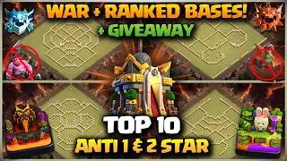 GIVEAWAY🎉+ TOP 10 NEW TH16 Base Layout + Link 2026 | TH16 WAR BASE & TH16 RANKED BASE Clash of clans