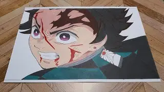 Drawing - Tanjiro Kamado