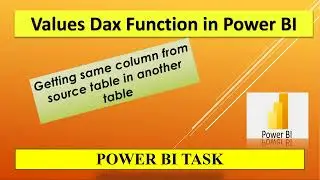 Getting copy of the existing table and column as a new table(Values Function)||Power BI Tasks 2023||
