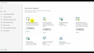 Windows10 Security protection of