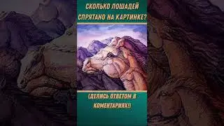 СКОЛЬКО ЛОШАДЕЙ СПРЯТАНО НА КАРТИНКЕ!ГОЛОВОЛОМКИ И ЗАДАЧКИ!