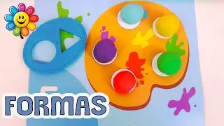 Aprenda formas e cores com massinha de modelar