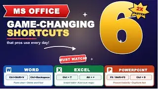 6 MS Office Shortcuts That Will Save You HOURS Every Day - Word, Excel, PowerPoint