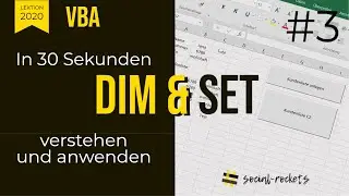Dim & Set verstehen und anwenden - in 30 Sekunden!