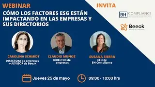 Webinar ¿𝗖𝗼́𝗺𝗼 𝗹𝗼𝘀 𝗳𝗮𝗰𝘁𝗼𝗿𝗲𝘀 𝗘𝗦𝗚 𝗲𝘀𝘁𝗮́𝗻 𝗶𝗺𝗽𝗮𝗰𝘁𝗮𝗻𝗱𝗼 𝗲𝗻 𝗹𝗮𝘀 𝗲𝗺𝗽𝗿𝗲𝘀𝗮𝘀 𝘆 𝘀𝘂𝘀 𝗱𝗶𝗿𝗲𝗰𝘁𝗼𝗿𝗶𝗼𝘀?
