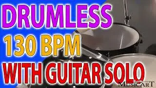 DRUMLESS pop rock backing Track, with guitar solo. 130 bpm (fom 100 to 200 bpm serie)
