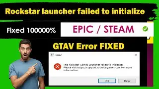 Rockstar launcher failed to initialize GTA V Error - 2024 Easiest FIX 100% Working