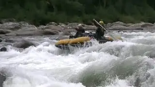 Alloy of our team on the rivers Uchum and Ia