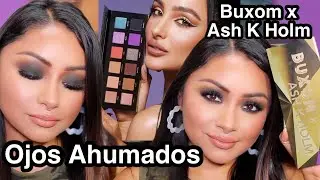 PROBANDO PALETA DE BUXOM X ASH K HOLM | COMO HACER SMOKEY EYES