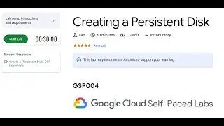 GSP004-Creating a Persistent Disk |  Google Cloud Qwiklabs 2025