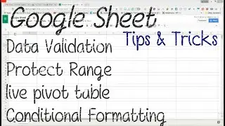 Cool Google Sheet Tips and Tricks
