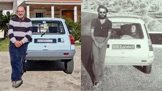 Surprising dad with his first car, a Renault 5, on his birthday!
